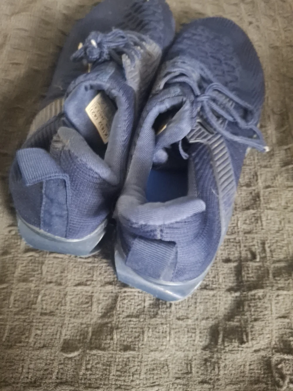Men's Navy Knit Athletic Sneakers - Lightweight Comfort